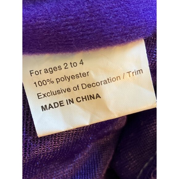 Toddler Witch Costume Chrisha Playful Plush Purple & Orange Halloween Outfit Age - Picture 7 of 9